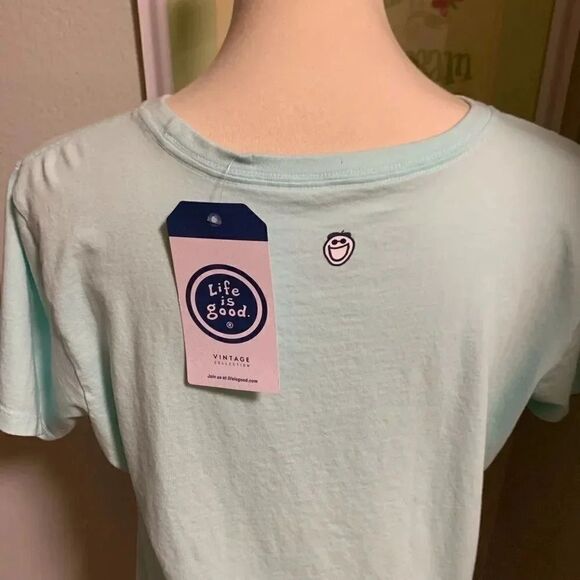 NWT LifeāisĀ goodāMintāGreenāTeeāsizeāLargeā#5 - Picture 5 of 5